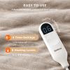 imageBedsure Electric Blanket King Size  Dual Control Heated Blanket King Size Fast Heating with 10 Time Settings ampamp 10 Heat Settings Warm Gift for Grandma 100x90 inches Grey04  Taupe
