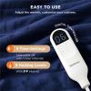 imageBedsure Electric Blanket King Size  Dual Control Heated Blanket King Size Fast Heating with 10 Time Settings ampamp 10 Heat Settings Warm Gift for Grandma 100x90 inches Grey08  Pageant Blue
