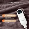 imageBedsure Electric Blanket King Size  Dual Control Heated Blanket King Size Fast Heating with 10 Time Settings ampamp 10 Heat Settings Warm Gift for Grandma 100x90 inches Grey10  Brown