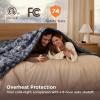 imageBedsure Electric Blanket King Size  Dual Control Heated Blanket King Size Fast Heating with 10 Time Settings ampamp 10 Heat Settings Warm Gift for Grandma 100x90 inches Grey24  Grey