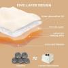 imageBedsure Electric Blanket King Size  Dual Control Heated Blanket King Size Fast Heating with 10 Time Settings ampamp 10 Heat Settings Warm Gift for Grandma 100x90 inches Grey16  Ivory