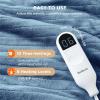 imageBedsure Electric Blanket King Size  Dual Control Heated Blanket King Size Fast Heating with 10 Time Settings ampamp 10 Heat Settings Warm Gift for Grandma 100x90 inches Grey05  Blue