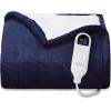 imageBedsure Electric Blanket King Size  Dual Control Heated Blanket King Size Fast Heating with 10 Time Settings ampamp 10 Heat Settings Warm Gift for Grandma 100x90 inches Grey08  Pageant Blue