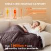 imageBedsure Electric Blanket King Size  Dual Control Heated Blanket King Size Fast Heating with 10 Time Settings ampamp 10 Heat Settings Warm Gift for Grandma 100x90 inches Grey10  Brown