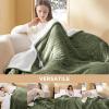 imageBedsure Electric Blanket King Size  Dual Control Heated Blanket King Size Fast Heating with 10 Time Settings ampamp 10 Heat Settings Warm Gift for Grandma 100x90 inches Grey03  Olive Green