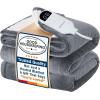 imageBedsure Electric Blanket King Size  Dual Control Heated Blanket King Size Fast Heating with 10 Time Settings ampamp 10 Heat Settings Warm Gift for Grandma 100x90 inches Grey01  Grey
