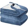 imageBedsure Electric Blanket King Size  Dual Control Heated Blanket King Size Fast Heating with 10 Time Settings ampamp 10 Heat Settings Warm Gift for Grandma 100x90 inches Grey05  Blue