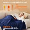 imageBedsure Electric Blanket King Size  Dual Control Heated Blanket King Size Fast Heating with 10 Time Settings ampamp 10 Heat Settings Warm Gift for Grandma 100x90 inches Grey08  Pageant Blue