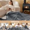 imageBedsure Electric Blanket King Size  Dual Control Heated Blanket King Size Fast Heating with 10 Time Settings ampamp 10 Heat Settings Warm Gift for Grandma 100x90 inches Grey01  Grey