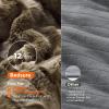 imageBedsure Electric Blanket King Size  Dual Control Heated Blanket King Size Fast Heating with 10 Time Settings ampamp 10 Heat Settings Warm Gift for Grandma 100x90 inches Grey26  Dark Chocolate