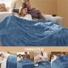 imageBedsure Electric Blanket King Size  Dual Control Heated Blanket King Size Fast Heating with 10 Time Settings ampamp 10 Heat Settings Warm Gift for Grandma 100x90 inches Grey05  Blue