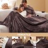 imageBedsure Electric Blanket King Size  Dual Control Heated Blanket King Size Fast Heating with 10 Time Settings ampamp 10 Heat Settings Warm Gift for Grandma 100x90 inches Grey10  Brown