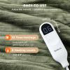 imageBedsure Electric Blanket King Size  Dual Control Heated Blanket King Size Fast Heating with 10 Time Settings ampamp 10 Heat Settings Warm Gift for Grandma 100x90 inches Grey03  Olive Green