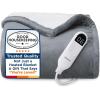 imageBedsure Electric Blanket King Size  Dual Control Heated Blanket King Size Fast Heating with 10 Time Settings ampamp 10 Heat Settings Warm Gift for Grandma 100x90 inches Grey01  Grey