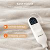 imageBedsure Electric Blanket King Size  Dual Control Heated Blanket King Size Fast Heating with 10 Time Settings ampamp 10 Heat Settings Warm Gift for Grandma 100x90 inches Grey02  Cream