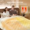 imageBedsure Electric Blanket King Size  Dual Control Heated Blanket King Size Fast Heating with 10 Time Settings ampamp 10 Heat Settings Warm Gift for Grandma 100x90 inches Grey16  Ivory