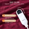 imageBedsure Electric Blanket King Size  Dual Control Heated Blanket King Size Fast Heating with 10 Time Settings ampamp 10 Heat Settings Warm Gift for Grandma 100x90 inches Grey07  Burgundy