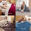 imageBedsure Electric Blanket King Size  Dual Control Heated Blanket King Size Fast Heating with 10 Time Settings ampamp 10 Heat Settings Warm Gift for Grandma 100x90 inches Grey09  Woodrose
