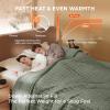 imageBedsure Electric Blanket King Size  Dual Control Heated Blanket King Size Fast Heating with 10 Time Settings ampamp 10 Heat Settings Warm Gift for Grandma 100x90 inches Grey23  Olive Green