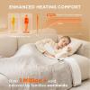 imageBedsure Electric Blanket King Size  Dual Control Heated Blanket King Size Fast Heating with 10 Time Settings ampamp 10 Heat Settings Warm Gift for Grandma 100x90 inches Grey02  Cream
