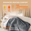 imageBedsure Electric Blanket King Size  Dual Control Heated Blanket King Size Fast Heating with 10 Time Settings ampamp 10 Heat Settings Warm Gift for Grandma 100x90 inches Grey01  Grey