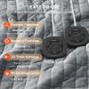 imageBedsure Electric Blanket King Size  Dual Control Heated Blanket King Size Fast Heating with 10 Time Settings ampamp 10 Heat Settings Warm Gift for Grandma 100x90 inches Grey22  Formal Gray