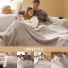 imageBedsure Electric Blanket King Size  Dual Control Heated Blanket King Size Fast Heating with 10 Time Settings ampamp 10 Heat Settings Warm Gift for Grandma 100x90 inches Grey04  Taupe