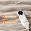 imageBedsure Electric Blanket King Size  Dual Control Heated Blanket King Size Fast Heating with 10 Time Settings ampamp 10 Heat Settings Warm Gift for Grandma 100x90 inches Grey04  Taupe