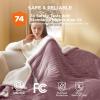 imageBedsure Electric Blanket King Size  Dual Control Heated Blanket King Size Fast Heating with 10 Time Settings ampamp 10 Heat Settings Warm Gift for Grandma 100x90 inches Grey09  Woodrose