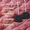 imageBedsure Electric Blanket King Size  Dual Control Heated Blanket King Size Fast Heating with 10 Time Settings ampamp 10 Heat Settings Warm Gift for Grandma 100x90 inches Grey17  Dusty Rose