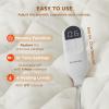 imageBedsure Electric Blanket King Size  Dual Control Heated Blanket King Size Fast Heating with 10 Time Settings ampamp 10 Heat Settings Warm Gift for Grandma 100x90 inches Grey16  Ivory
