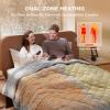 imageBedsure Electric Blanket King Size  Dual Control Heated Blanket King Size Fast Heating with 10 Time Settings ampamp 10 Heat Settings Warm Gift for Grandma 100x90 inches Grey18  Formal Gray