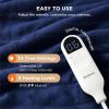 imageBedsure Electric Blanket King Size  Dual Control Heated Blanket King Size Fast Heating with 10 Time Settings ampamp 10 Heat Settings Warm Gift for Grandma 100x90 inches Grey08  Pageant Blue