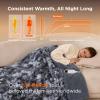 imageBedsure Electric Blanket King Size  Dual Control Heated Blanket King Size Fast Heating with 10 Time Settings ampamp 10 Heat Settings Warm Gift for Grandma 100x90 inches Grey24  Grey