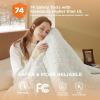 imageBedsure Electric Blanket King Size  Dual Control Heated Blanket King Size Fast Heating with 10 Time Settings ampamp 10 Heat Settings Warm Gift for Grandma 100x90 inches Grey20  Ivory