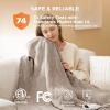 imageBedsure Electric Blanket King Size  Dual Control Heated Blanket King Size Fast Heating with 10 Time Settings ampamp 10 Heat Settings Warm Gift for Grandma 100x90 inches Grey04  Taupe