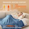 imageBedsure Electric Blanket King Size  Dual Control Heated Blanket King Size Fast Heating with 10 Time Settings ampamp 10 Heat Settings Warm Gift for Grandma 100x90 inches Grey05  Blue