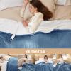 imageBedsure Electric Blanket King Size  Dual Control Heated Blanket King Size Fast Heating with 10 Time Settings ampamp 10 Heat Settings Warm Gift for Grandma 100x90 inches Grey05  Blue