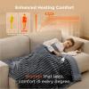 imageBedsure Electric Blanket Twin  Soft Ribbed Flannel Heated Blanket Heating Blanket with 10 Time Settings 6 Heat Settings and 8 hrs Timer Auto Shut Off 62x84 inches Grey08  Grey