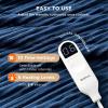 imageBedsure Electric Blanket Twin  Soft Ribbed Flannel Heated Blanket Heating Blanket with 10 Time Settings 6 Heat Settings and 8 hrs Timer Auto Shut Off 62x84 inches Grey04  Navy