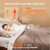imageBedsure Electric Blanket Twin  Soft Ribbed Flannel Heated Blanket Heating Blanket with 10 Time Settings 6 Heat Settings and 8 hrs Timer Auto Shut Off 62x84 inches Grey06  Brown