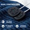 imageBedsure Electric Blanket Twin  Soft Ribbed Flannel Heated Blanket Heating Blanket with 10 Time Settings 6 Heat Settings and 8 hrs Timer Auto Shut Off 62x84 inches Grey04  Navy