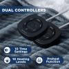 imageBedsure Electric Blanket Twin  Soft Ribbed Flannel Heated Blanket Heating Blanket with 10 Time Settings 6 Heat Settings and 8 hrs Timer Auto Shut Off 62x84 inches Grey01  Grey