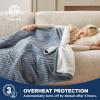 imageBedsure Electric Blanket Twin  Soft Ribbed Flannel Heated Blanket Heating Blanket with 10 Time Settings 6 Heat Settings and 8 hrs Timer Auto Shut Off 62x84 inches Grey01  Grey