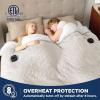 imageBedsure Electric Blanket Twin  Soft Ribbed Flannel Heated Blanket Heating Blanket with 10 Time Settings 6 Heat Settings and 8 hrs Timer Auto Shut Off 62x84 inches Grey03  Cream