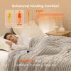imageBedsure Electric Blanket Twin  Soft Ribbed Flannel Heated Blanket Heating Blanket with 10 Time Settings 6 Heat Settings and 8 hrs Timer Auto Shut Off 62x84 inches Grey11  Linen