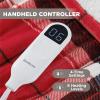 imageBedsure Electric Blanket Twin  Soft Ribbed Flannel Heated Blanket Heating Blanket with 10 Time Settings 6 Heat Settings and 8 hrs Timer Auto Shut Off 62x84 inches Grey15  Red