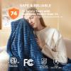 imageBedsure Electric Blanket Twin  Soft Ribbed Flannel Heated Blanket Heating Blanket with 10 Time Settings 6 Heat Settings and 8 hrs Timer Auto Shut Off 62x84 inches Grey04  Navy