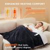 imageBedsure Electric Blanket Twin  Soft Ribbed Flannel Heated Blanket Heating Blanket with 10 Time Settings 6 Heat Settings and 8 hrs Timer Auto Shut Off 62x84 inches Grey07  Black