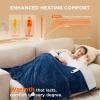 imageBedsure Electric Blanket Twin  Soft Ribbed Flannel Heated Blanket Heating Blanket with 10 Time Settings 6 Heat Settings and 8 hrs Timer Auto Shut Off 62x84 inches Grey04  Navy